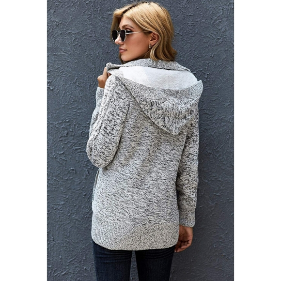 🆕️Hooded Knit Cardigans Button Cable Sweater Coat - Picture 3 of 11